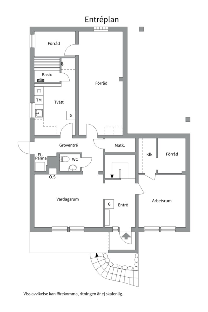 Planlösning från Kapellvägen 13, Såld i Skuru, Nacka