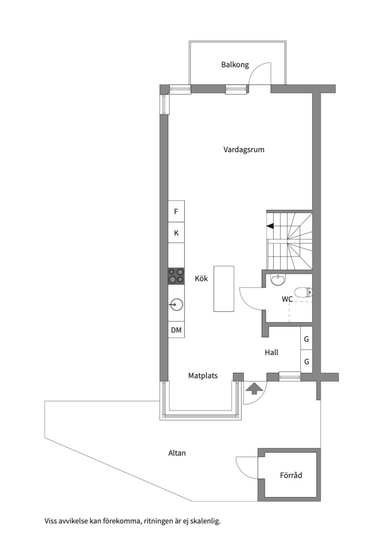 Planlösning från Norrholmsvägen 72, Såld i Östra Orminge, Nacka