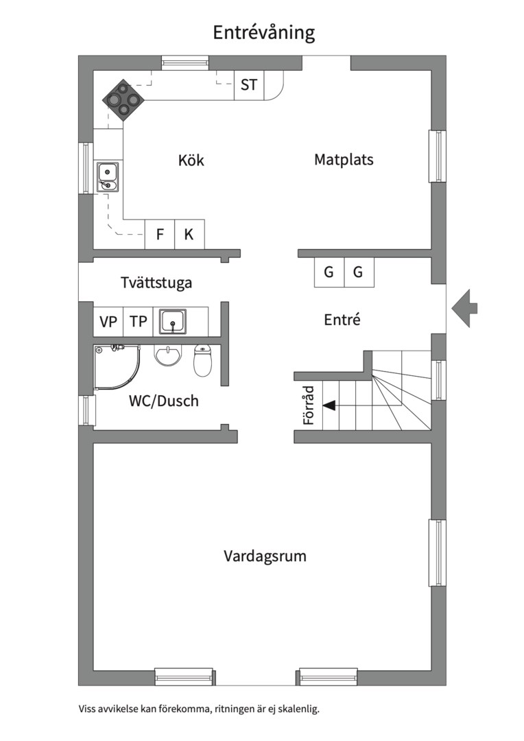 Planlösning från Ältavägen 171B, Såld i Älta, Nacka
