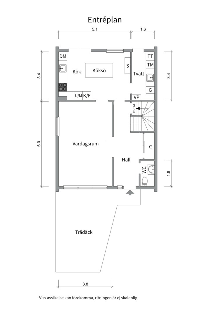 Planlösning från Flottiljgatan 14, Såld i Bärby Hage, Uppsala