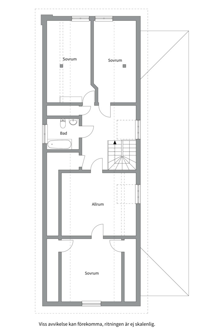 Planlösning från Malmvågsvägen 39, Såld i Vattholma, Uppsala