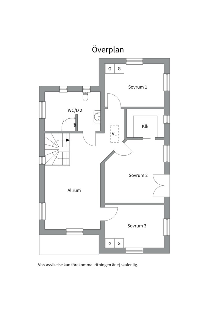 Planlösning från Lövbergabacken 4, Såld i Kummelnäs, Nacka