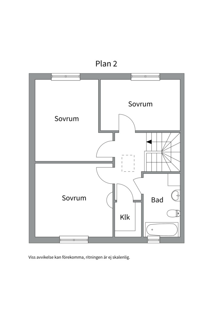 Planlösning från Klarbärsgatan 95, Till salu i Slavsta, Uppsala