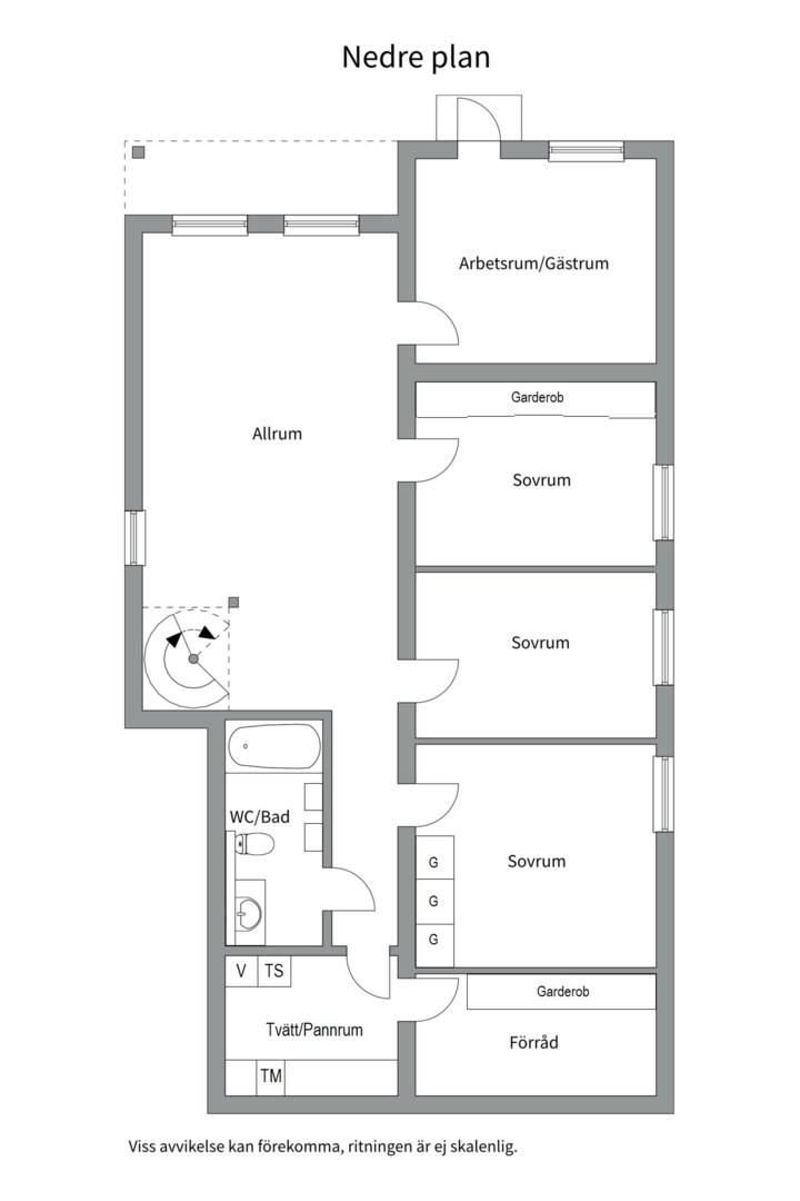 Planlösning från Orrstigen 2, Såld i Sunnersta, Uppsala