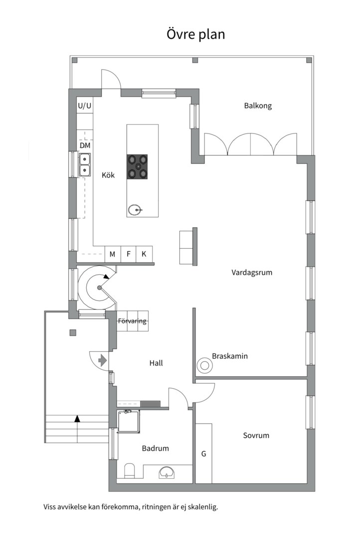 Planlösning från Orrstigen 2, Såld i Sunnersta, Uppsala