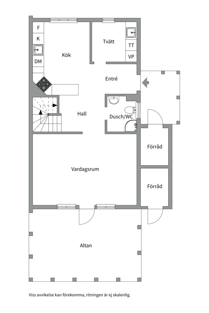 Planlösning från Entitevägen 1, Såld i Ösbydalen, Värmdö