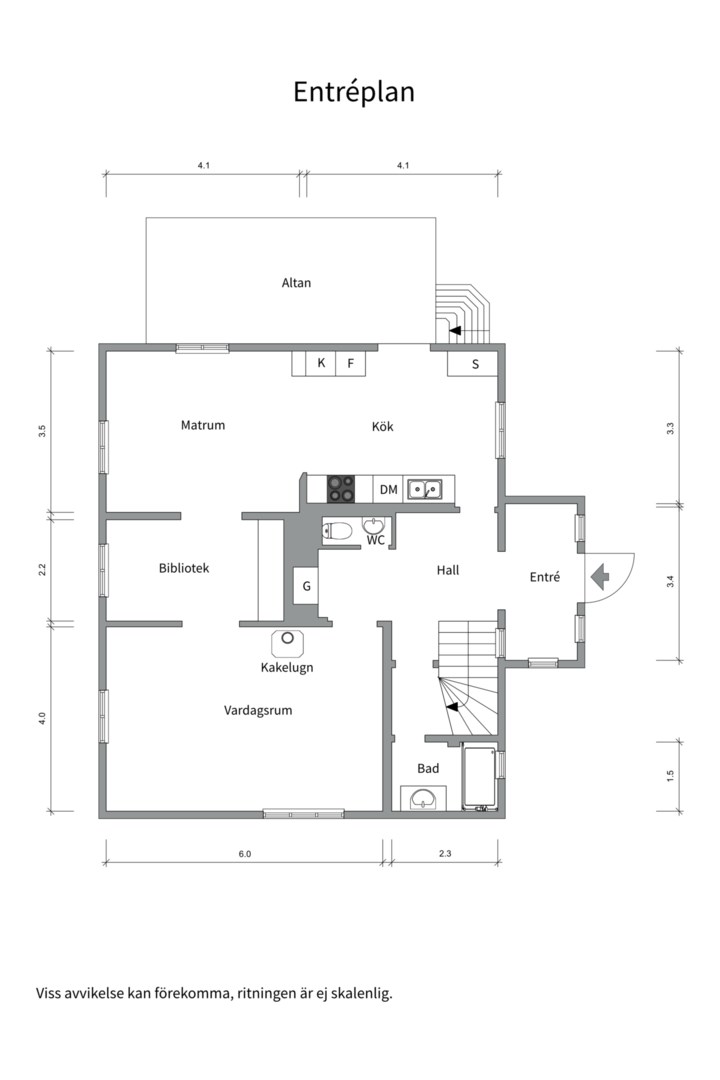 Planlösning från Stiernhielmsgatan 10, Såld i Främre Svartbäcken, Uppsala