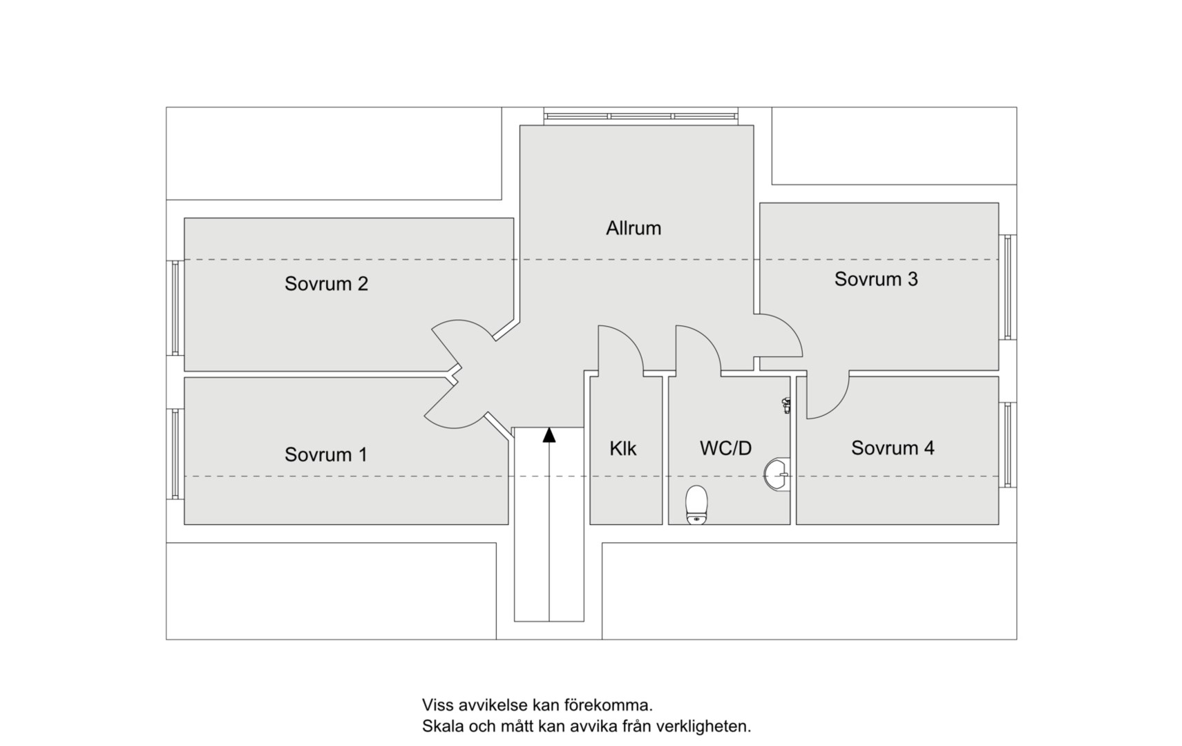 Planlösning från Björnbergsvägen 4, Såld i Kummelnäs - Björnberget, Nacka