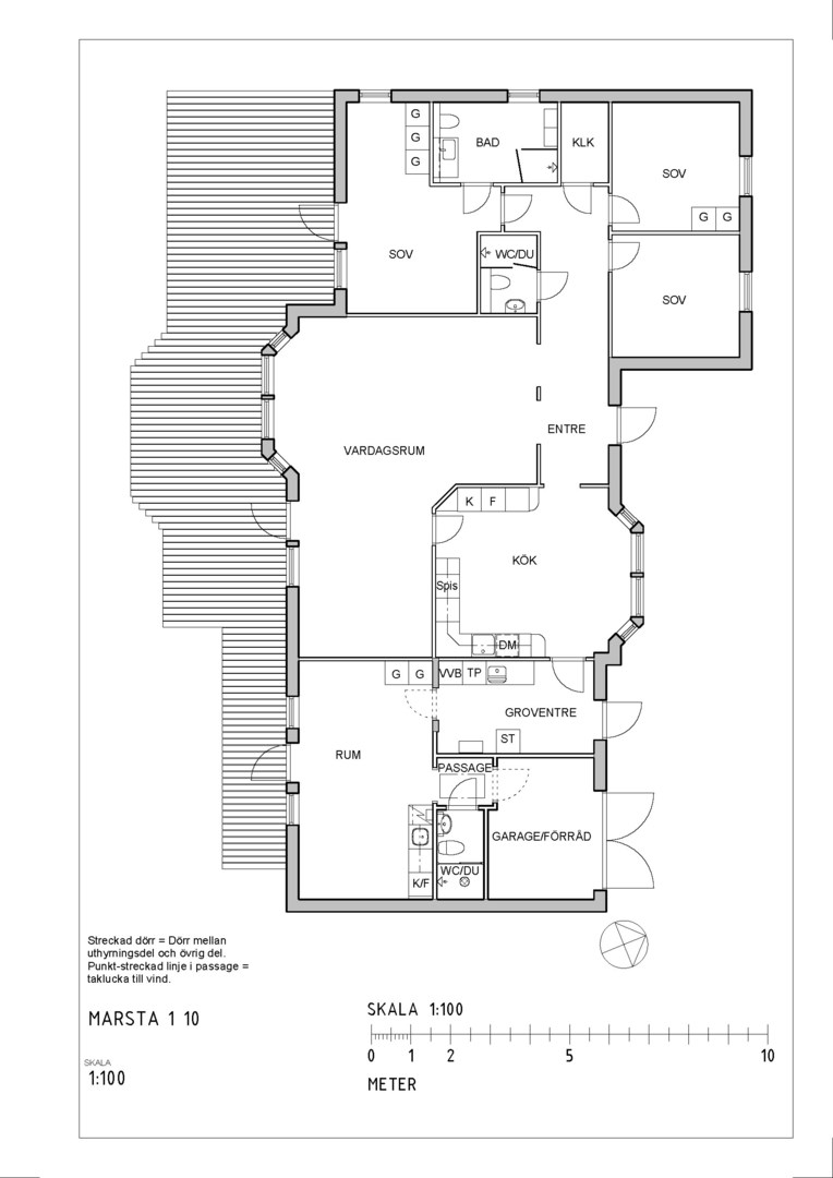 Planlösning från Marsta 205, Såld i Bälinge, Uppsala