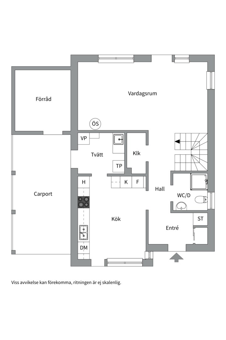 Planlösning från Pimpstensvägen 64, Såld i Herrhagen, Uppsala