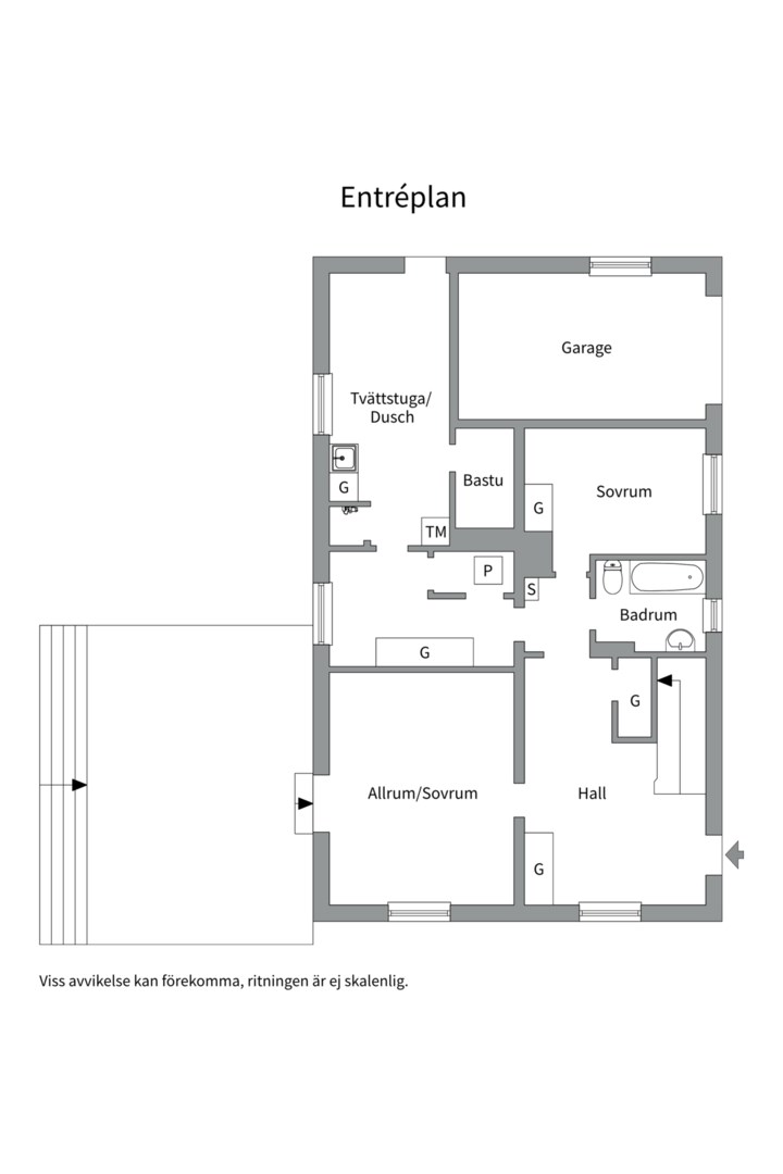 Planlösning från Vargungevägen 6, Såld i Saltsjö-Duvnäs, Nacka