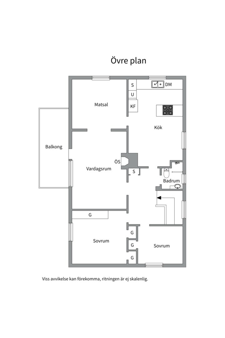 Planlösning från Vargungevägen 6, Såld i Saltsjö-Duvnäs, Nacka