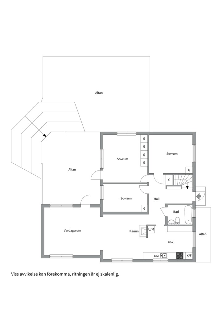 Planlösning från Smedsbylegatan 27, Såld i Fålhagen, Uppsala