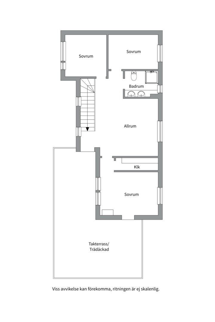 Planlösning från Sergelvägen 9, Såld i Hasseludden, Nacka