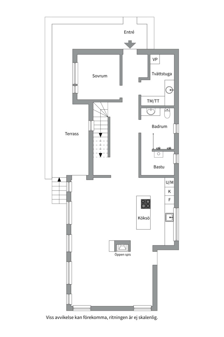 Planlösning från Sergelvägen 9, Såld i Hasseludden, Nacka