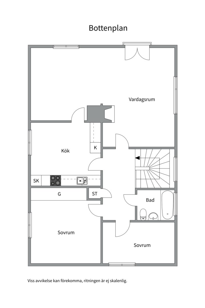 Planlösning från Barnhemsvägen 4, Såld i Skuru, Nacka