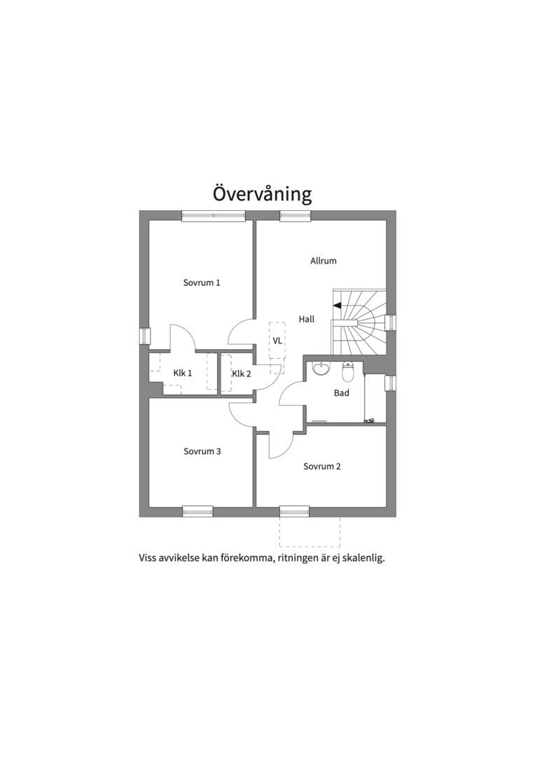 Planlösning från Godtemplarvägen 39, Såld i Tollare, Nacka