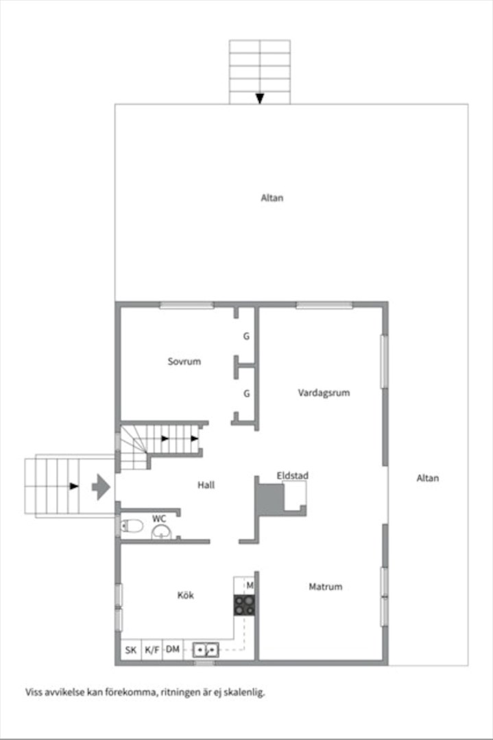 Planlösning från Sergelvägen 40, Såld i Hasseludden, Nacka