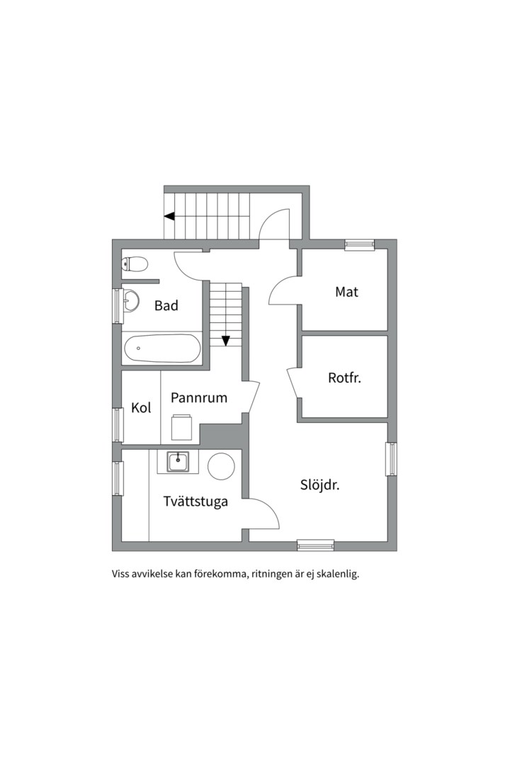 Planlösning från Ripvägen 15, Såld i Sunnersta, Uppsala