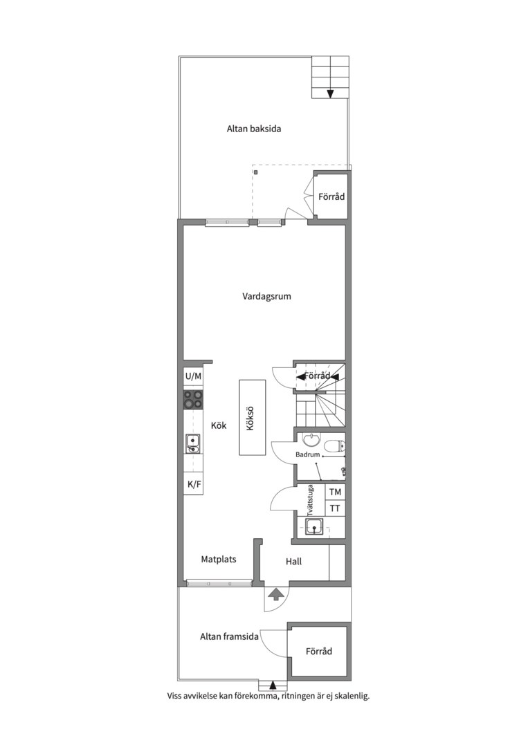 Planlösning från Storholmsvägen 158, Såld i Östra Orminge, Nacka