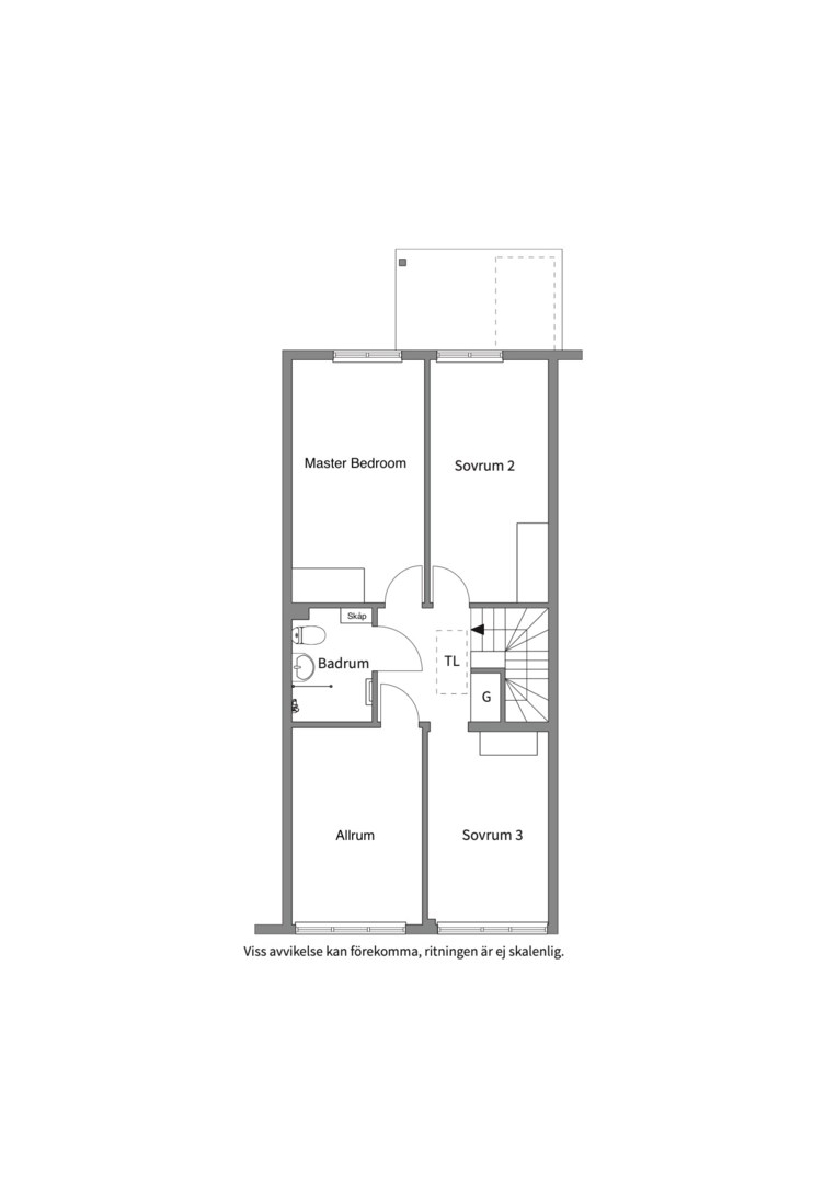 Planlösning från Storholmsvägen 158, Såld i Östra Orminge, Nacka