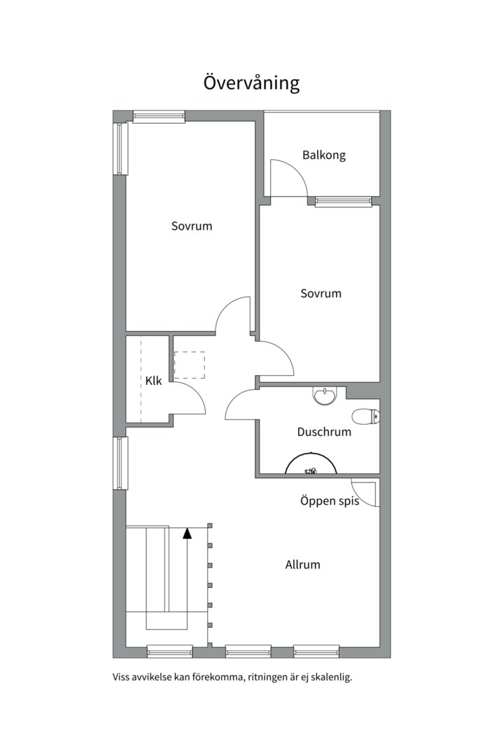 Planlösning från Eriksgatan 8A, Såld i Luthagen, Uppsala