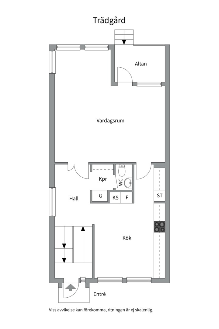 Planlösning från Eriksgatan 8A, Såld i Luthagen, Uppsala