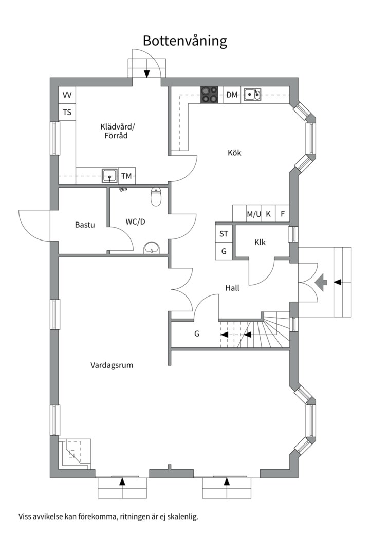 Planlösning från Dalkarlsvägen 16, Såld i Lännersta, Nacka