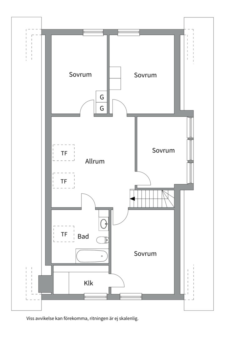 Planlösning från Dalkarlsvägen 16, Såld i Lännersta, Nacka