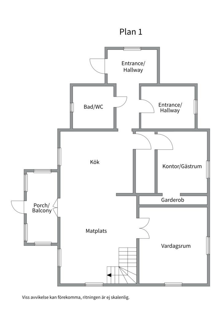 Planlösning från Gryta Rosenborg 12, Såld i Örsundsbro, Enköping