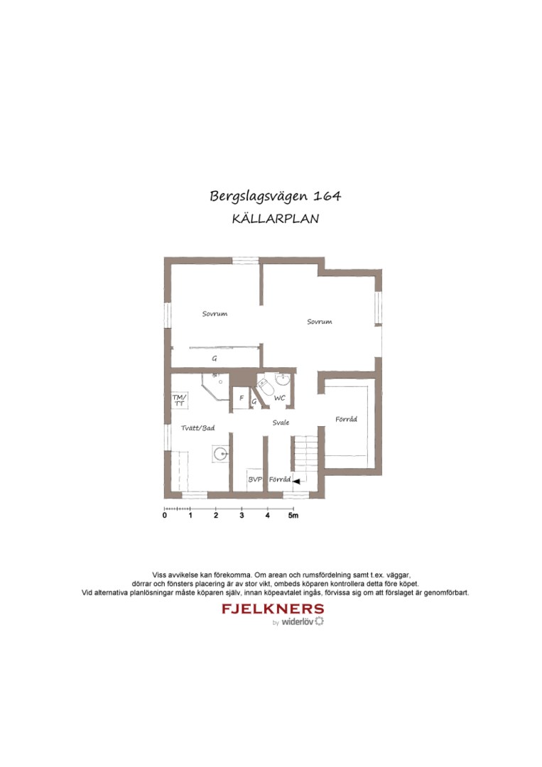 Planlösning från Bergslagsvägen 164, Såld i Bromma - Norra Ängby, Stockholm