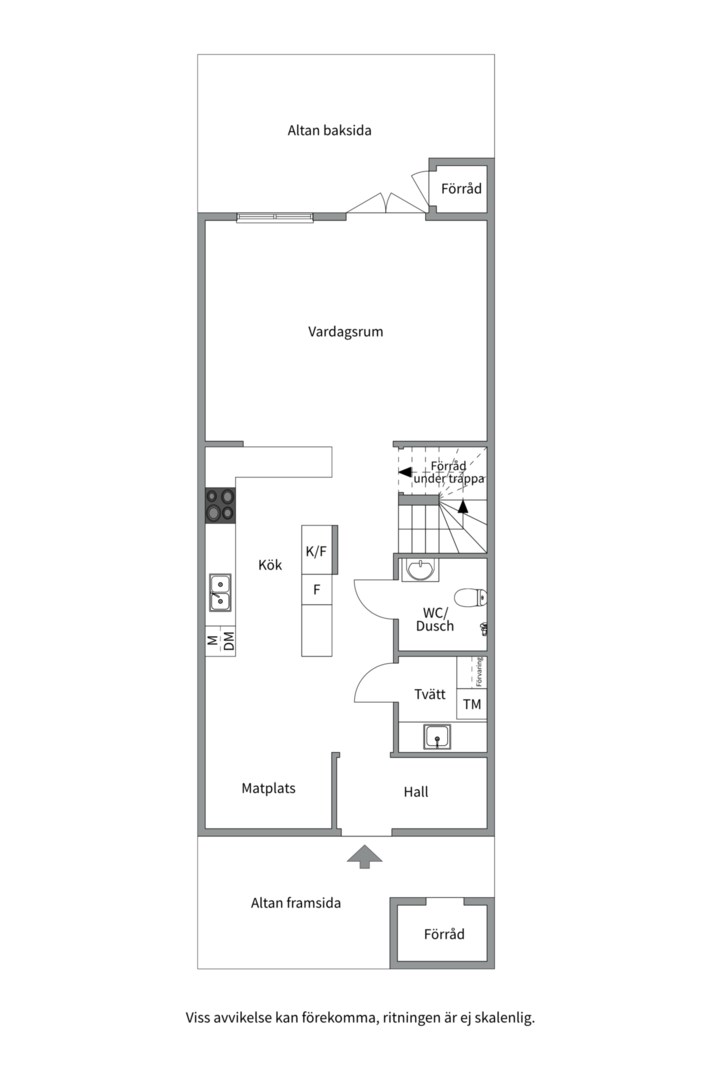 Planlösning från Norrholmsvägen 132, Såld i Östra Orminge, Nacka