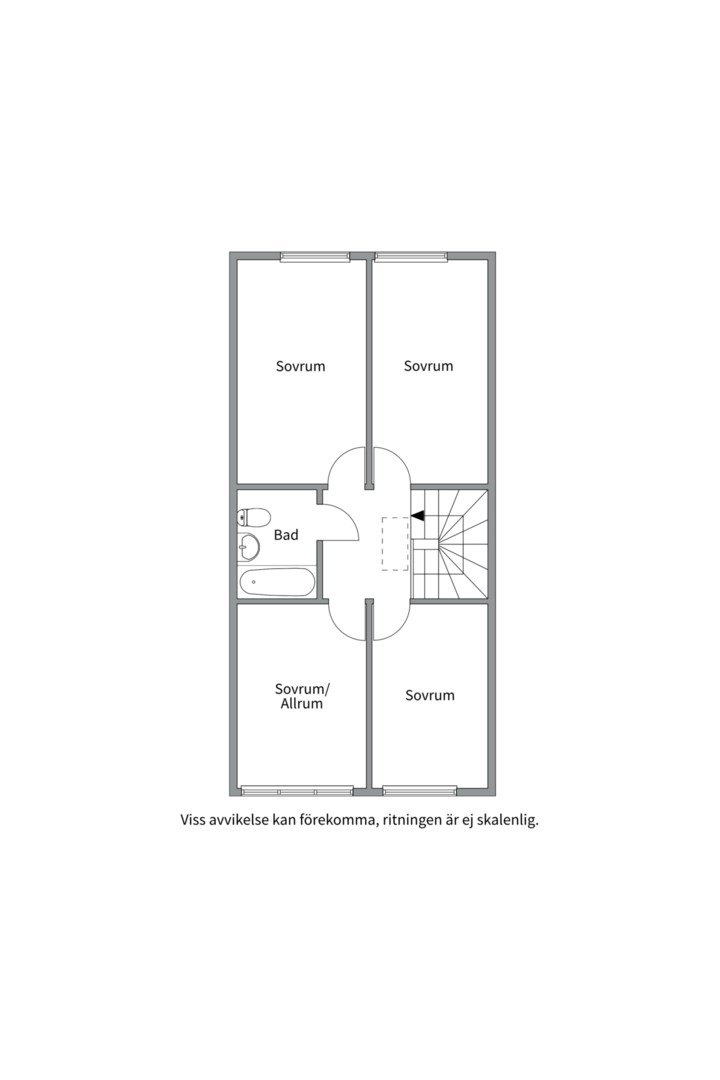 Planlösning från Norrholmsvägen 132, Såld i Östra Orminge, Nacka