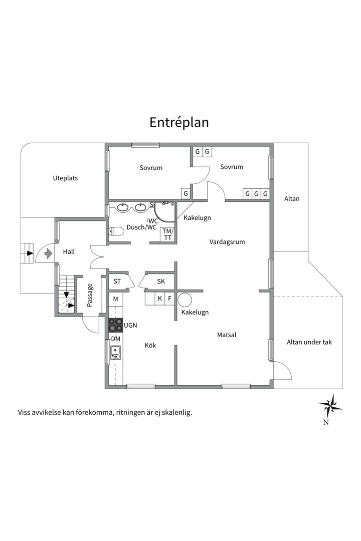 Planlösning från Fjuckby Oppgården 243, Såld i Ärentuna, Uppsala