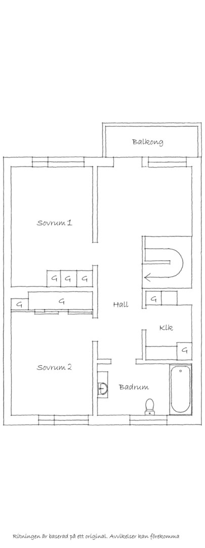 Planlösning från Greta Arwidssons väg 31, Såld i Gamla Uppsala, Uppsala