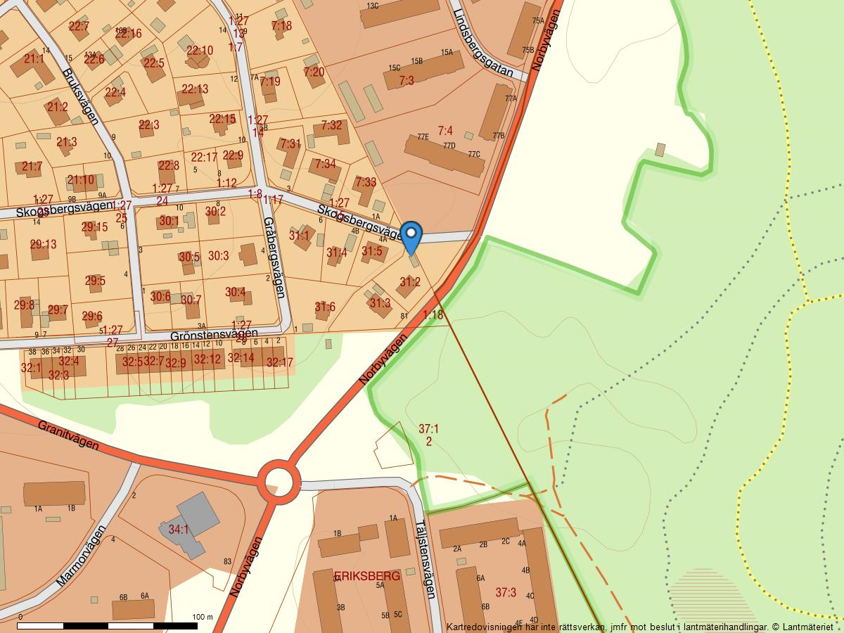 Bostadsbild från Skogsbergsvägen 2, Såld i Eriksberg, Uppsala