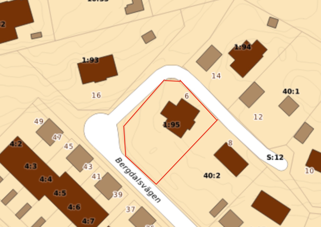 Bostadsbild från Bergdalsvägen 6, Såld i Björknäs, Nacka
