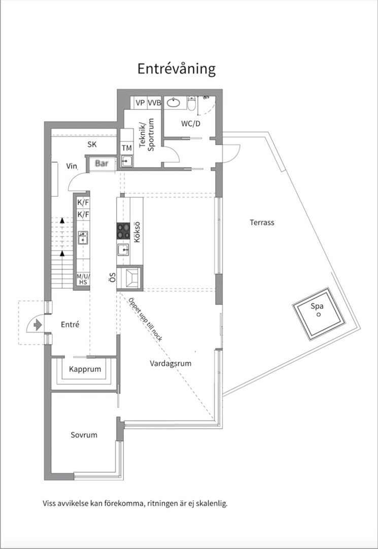 Planlösning från Ledungsstigen 2, Såld i Skuru, Nacka