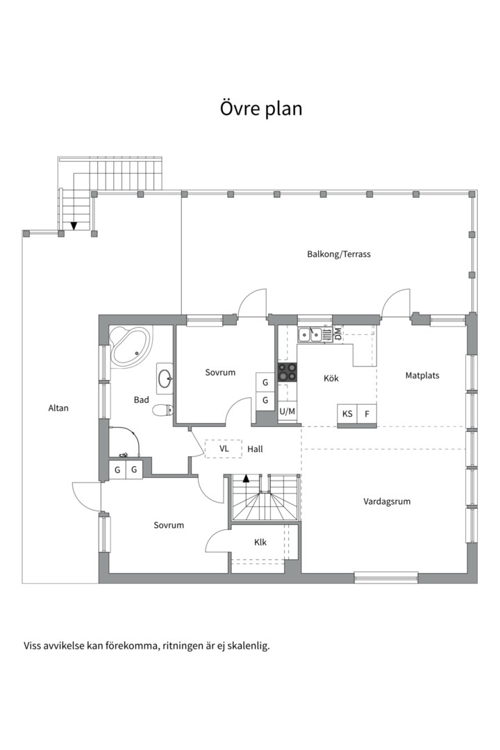 Planlösning från Smådoppingvägen 4, Såld i Tollare, Nacka