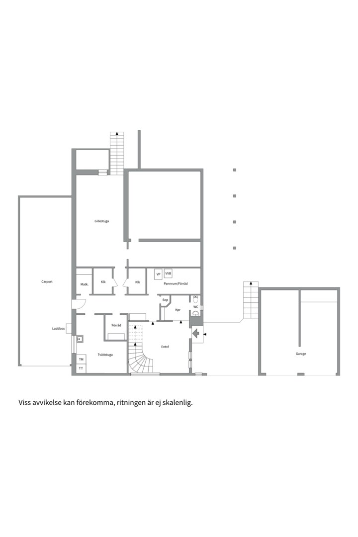 Planlösning från Norrbergsvägen 6, Såld i Eriksberg, Uppsala