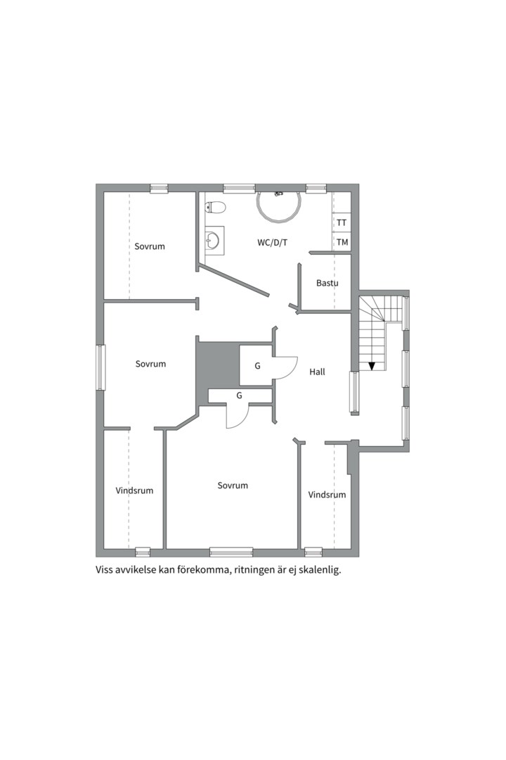Planlösning från Lövlundsvägen 7, Såld i Storvreta, Uppsala