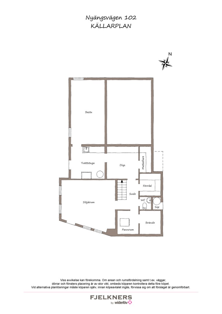 Planlösning från Nyängsvägen 102, Till salu i Bromma - Ålsten, Stockholm