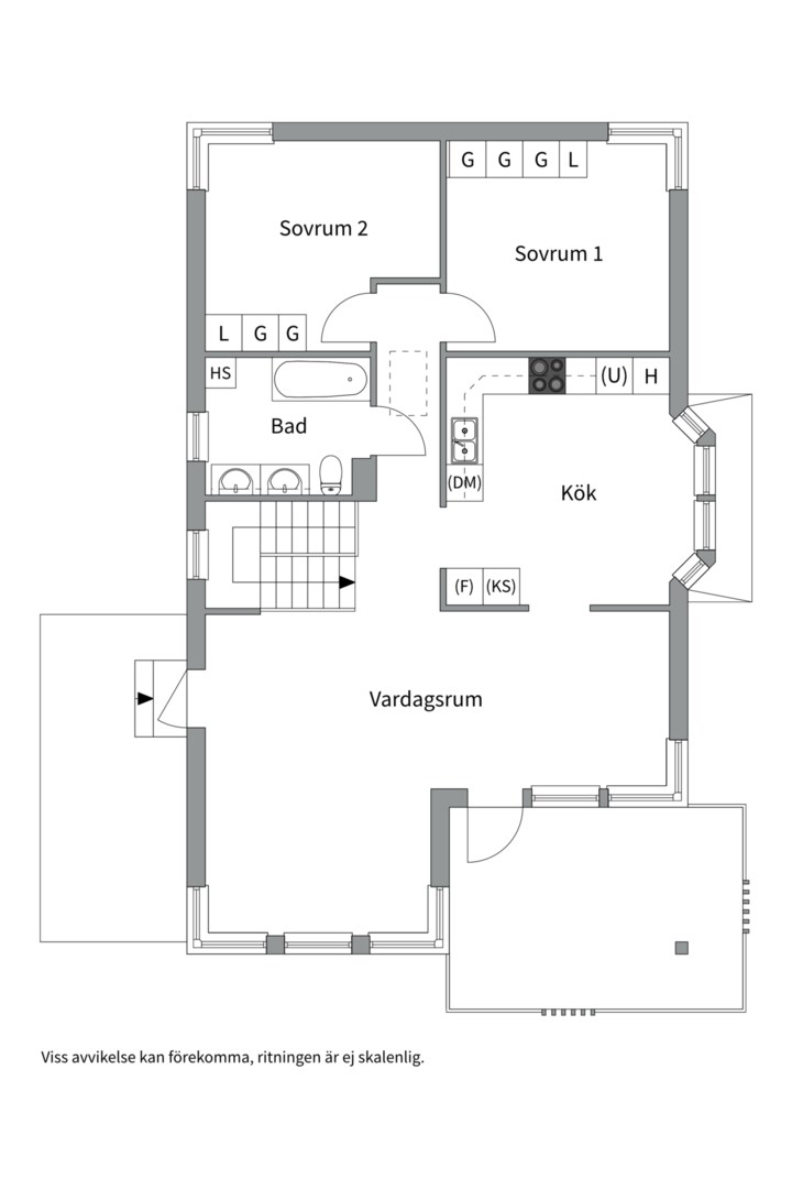 Planlösning från Lövhultsvägen 6, Kommande i Norby, Uppsala