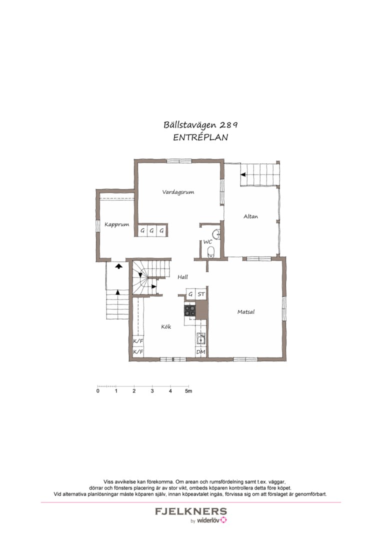 Planlösning från Bällstavägen 289, Såld i Bromma - Norra Ängby, Stockholm
