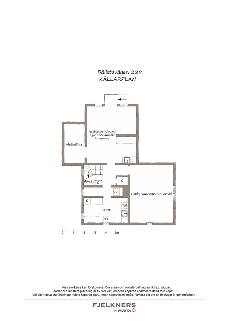 Planlösning från Bällstavägen 289, Såld i Bromma - Norra Ängby, Stockholm