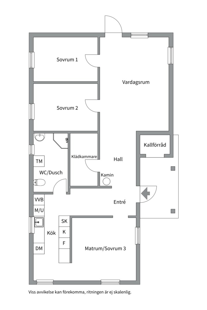 Planlösning från Röda vägen 7, Såld i Björklinge, Uppsala