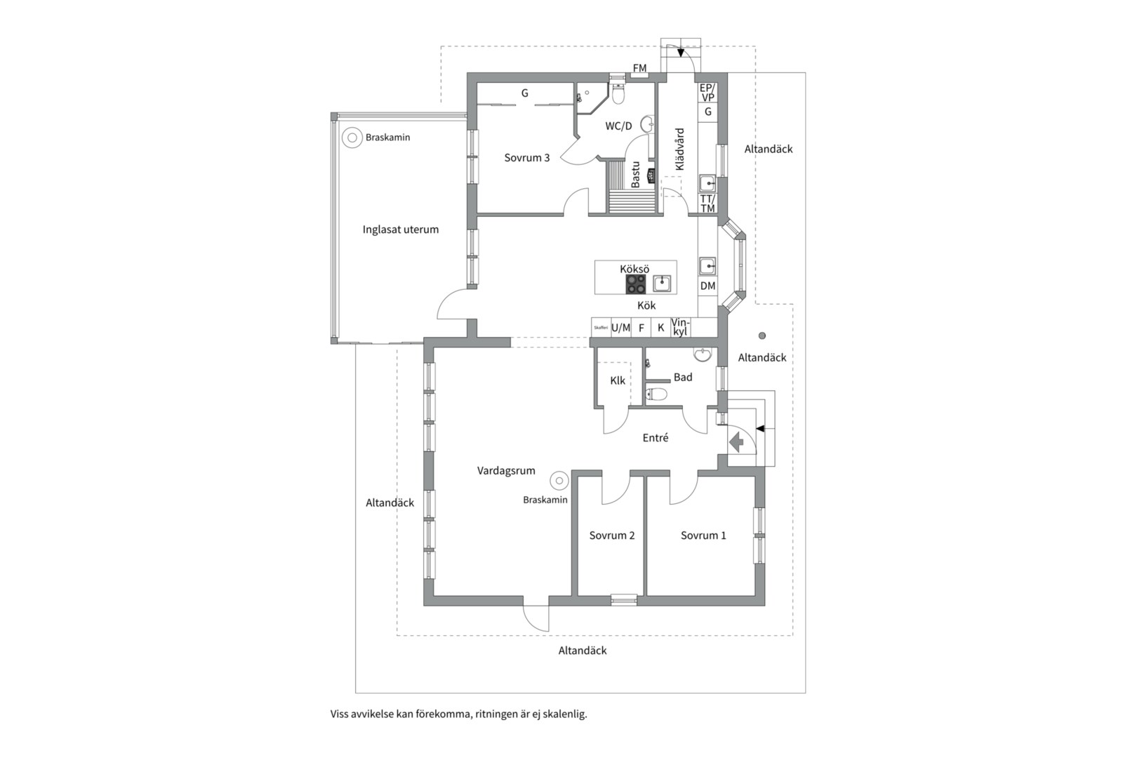 Planlösning från Sundbro 223, Såld i Bälinge/ Sundbro, Uppsala