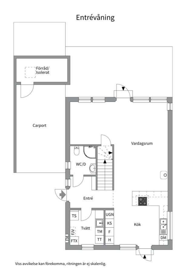 Planlösning från Tollare parkgränd 5, Såld i Tollare, Nacka