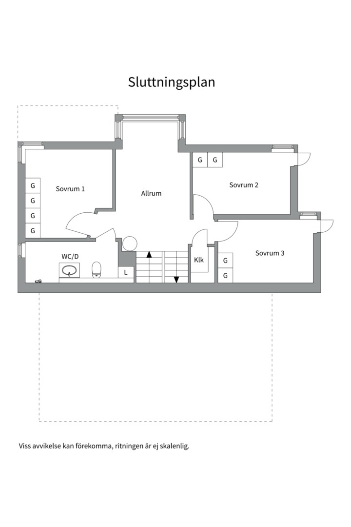 Planlösning från Manhemsvägen 33, Såld i Skuru, Nacka