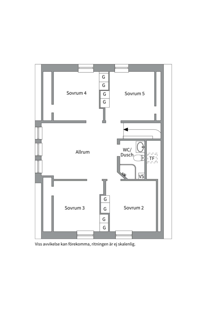 Planlösning från Blåmesvägen 25, Såld i Lännersta, Nacka